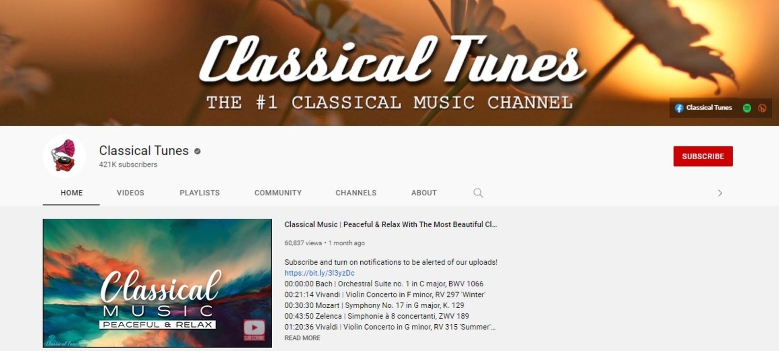 Classical Tunes on YouTube