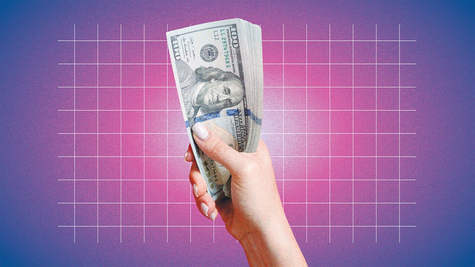 Hand holds cash