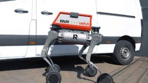 Robôs com design canino da Rivr se unem às vans da Veho para revolucionar a entrega de encomendas em Austin