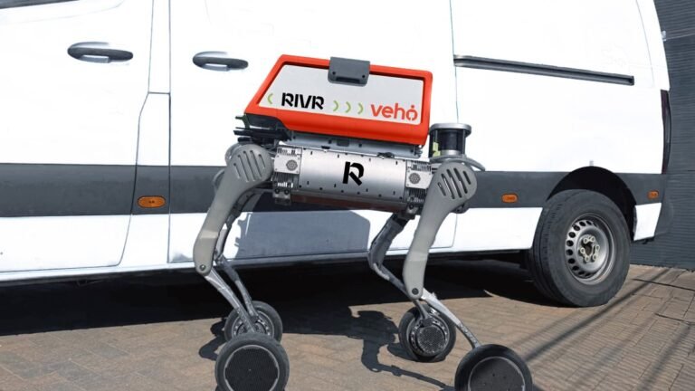 Robôs com design canino da Rivr se unem às vans da Veho para revolucionar a entrega de encomendas em Austin