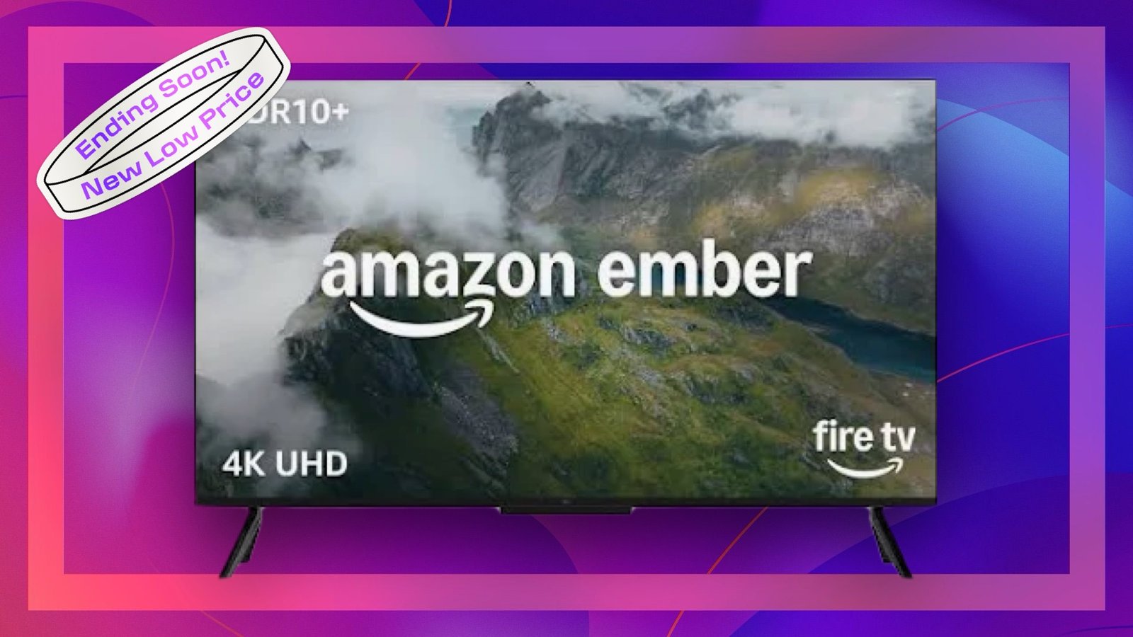 A TV with price drop sticker and CNET background.