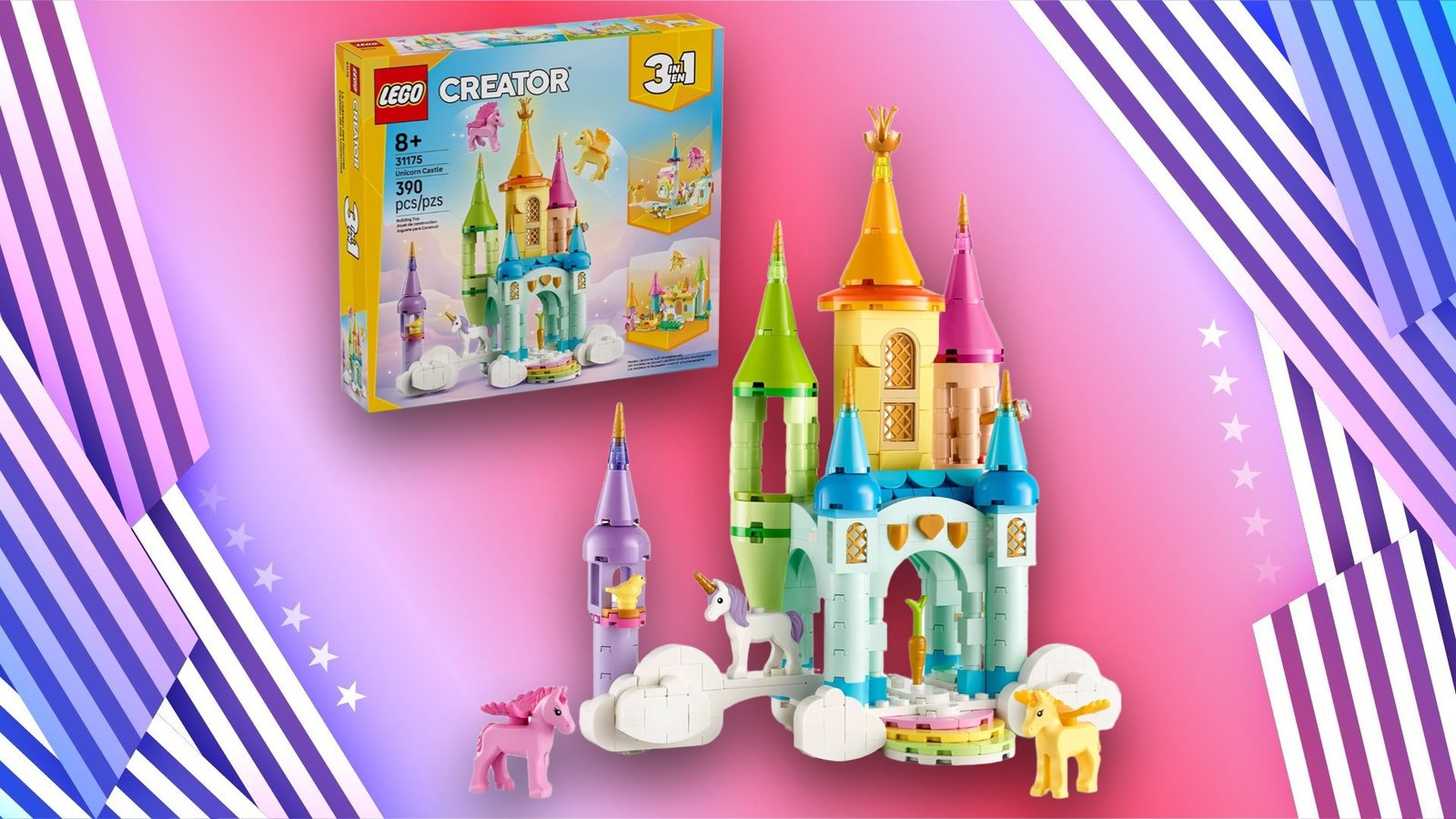 Lego Creator 3-in-1 Unicorn Castle: $36